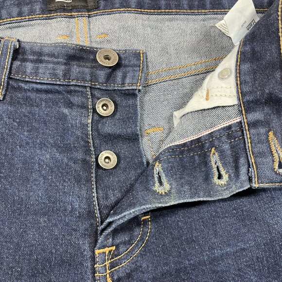 Frank + Oak Jeans Mens 32x32 Blue Cooper Slim Button Fly Made in Canada Denim - Picture 4 of 11